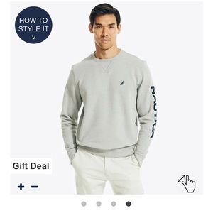NWT Nautica Logo Crewneck Sweatshirt